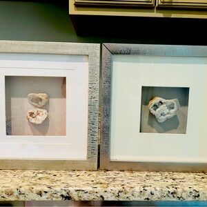 Rocks and crystals under glass